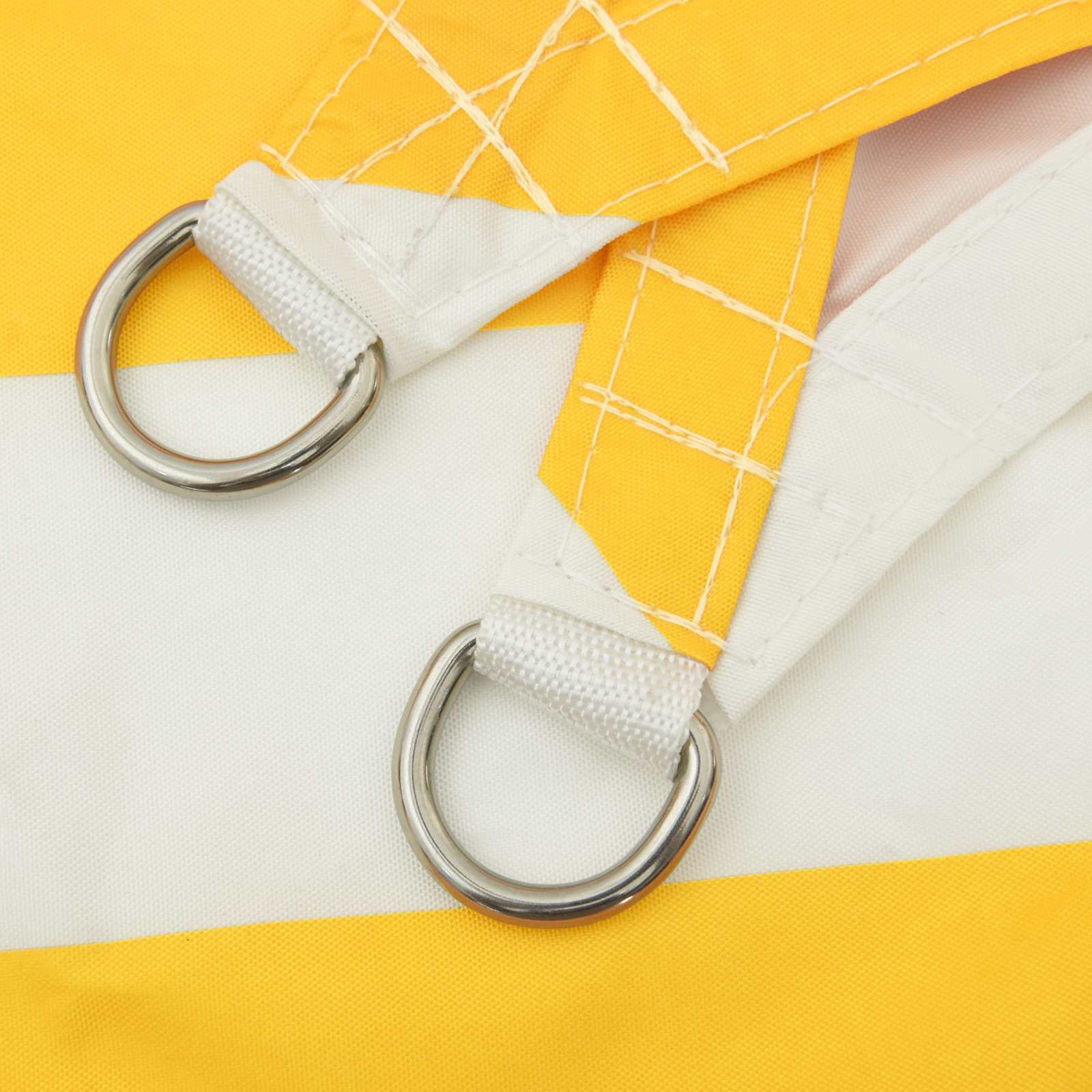 Sonnensegel Gelb und Weiß 2,5 x 2,5 m 100 % Polyester Oxford