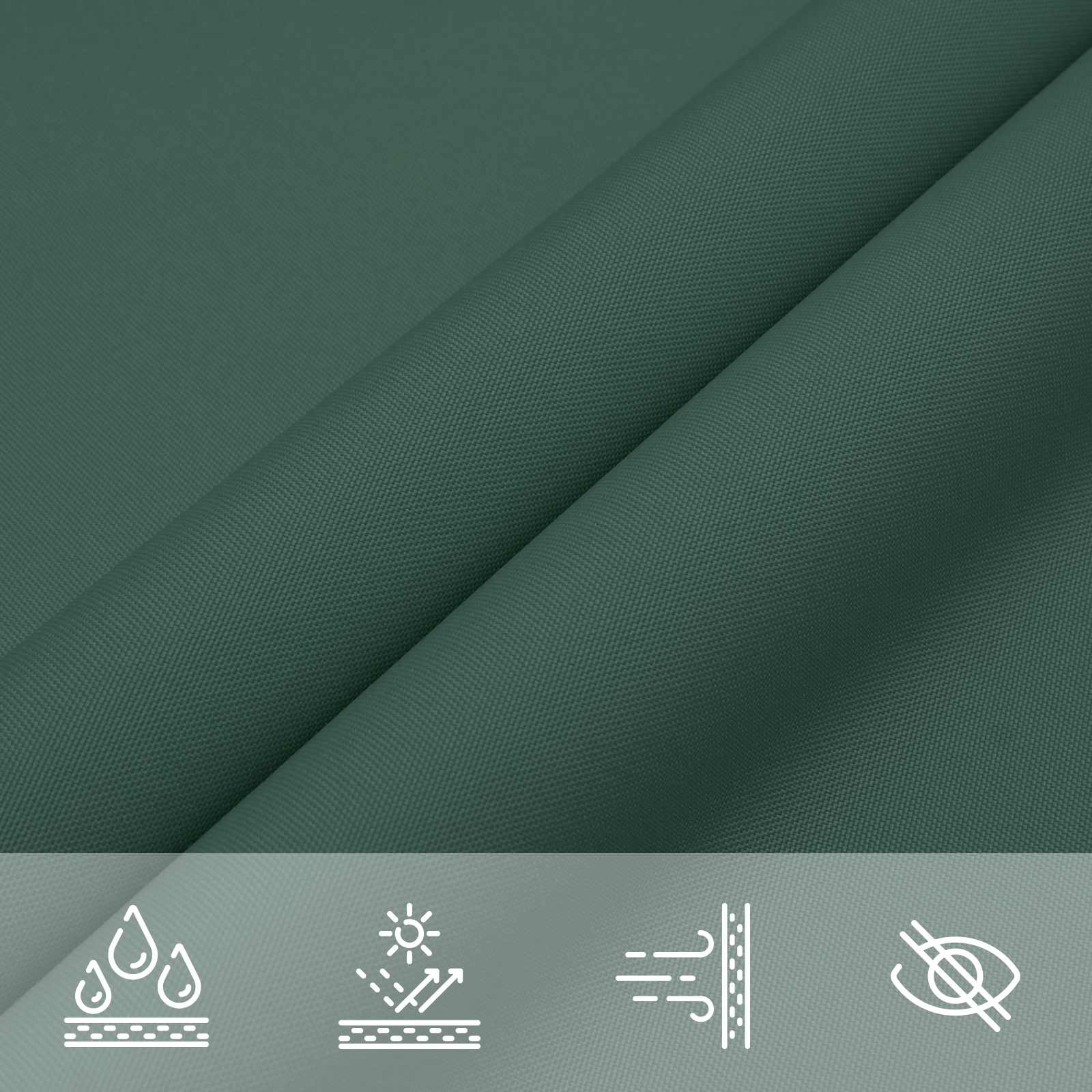 Sonnensegel Dunkelgrün 2 x 6 m 100 % Polyester Oxford