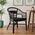 Stapelstuhl Schwarz 60 x 60 x 81 cm Rattan
