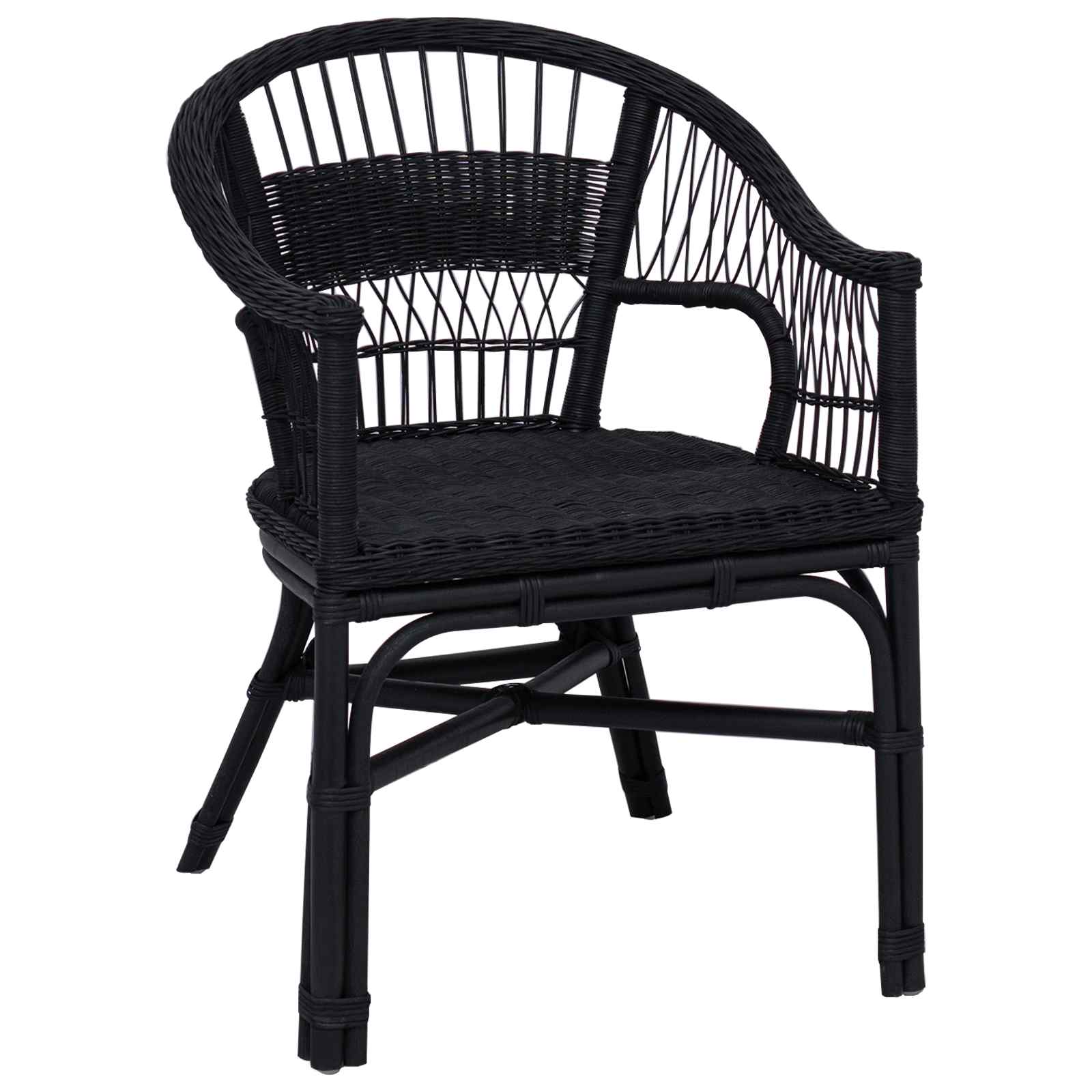 Stapelstuhl Schwarz 60 x 60 x 81 cm Rattan