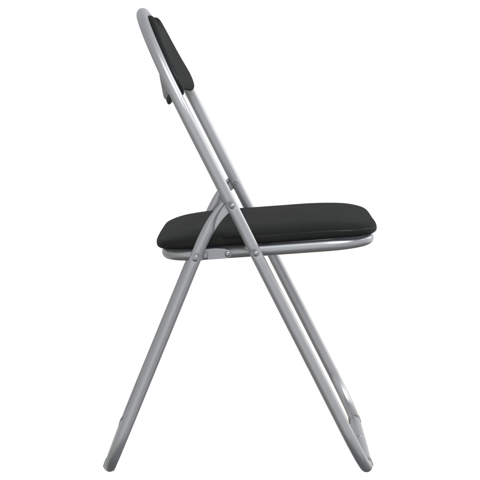 Klappstuhl 2 Stück Schwarz und Grau 48 x 43,5 x 81 cm