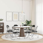 Klappstuhl 8 pcs Schwarz und Grau 48 x 43,5 x 81 cm Kunstleder