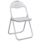 Klappstuhl 8 pcs Weiß und Grau 48 x 43,5 x 81 cm Kunstleder