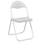 Klappstuhl 8 pcs Weiß 48 x 43,5 x 81 cm Kunstleder