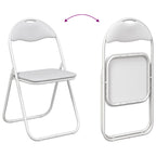 Klappstuhl 8 pcs Weiß 48 x 43,5 x 81 cm Kunstleder