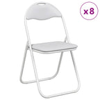 Klappstuhl 8 pcs Weiß 48 x 43,5 x 81 cm Kunstleder