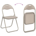 Klappstuhl 8 pcs Sand 48 x 43,5 x 81 cm Kunstleder