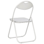 Klappstuhl 2 pcs Weiß 48 x 43,5 x 81 cm Kunstleder