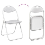 Klappstuhl 2 pcs Weiß 48 x 43,5 x 81 cm Kunstleder