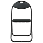 Klappstuhl 2 pcs Schwarz 48 x 43,5 x 81 cm Kunstleder