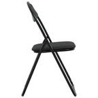 Klappstuhl 2 pcs Schwarz 48 x 43,5 x 81 cm Kunstleder