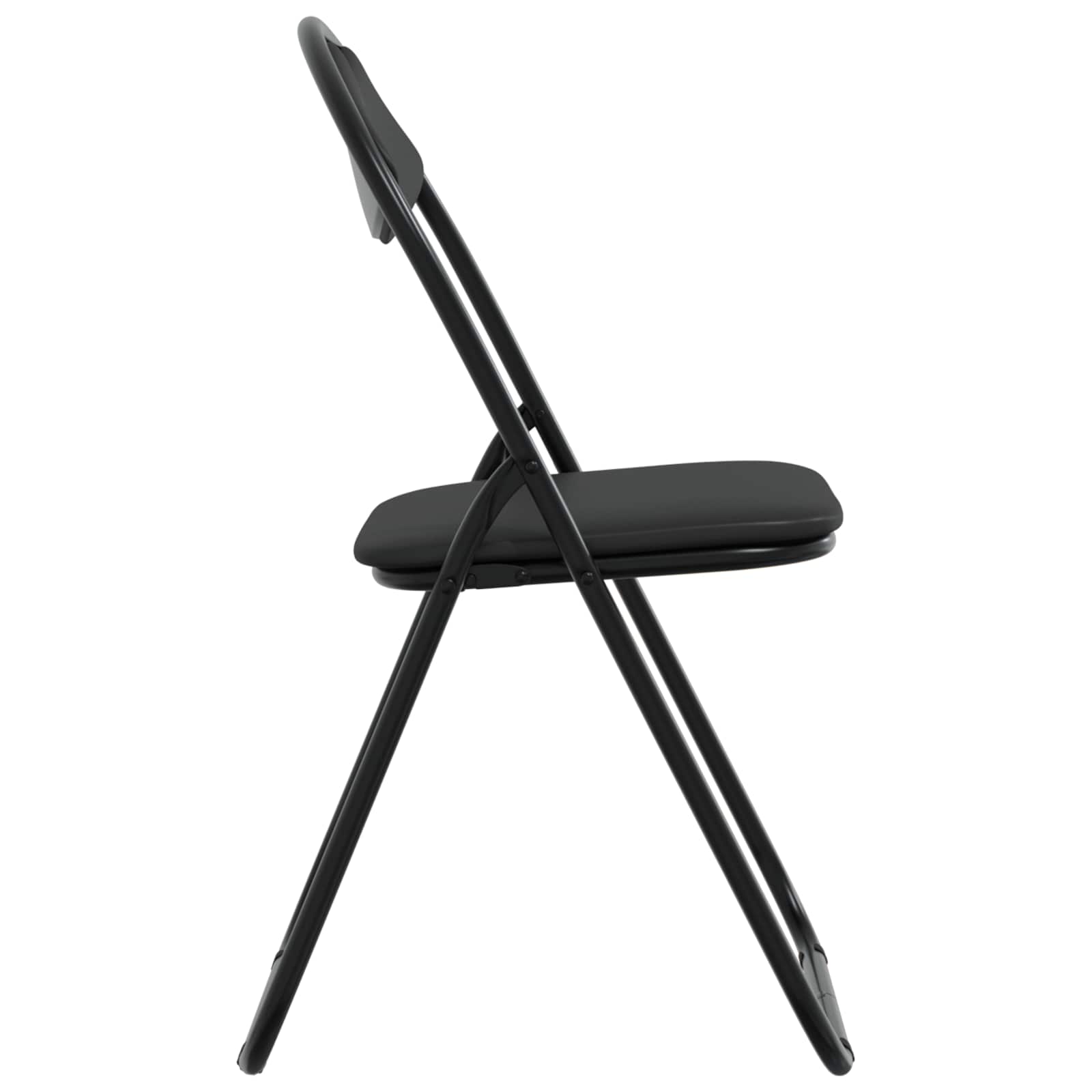 Klappstuhl 2 pcs Schwarz 48 x 43,5 x 81 cm Kunstleder