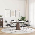 Klappstuhl 8 pcs Schwarz und Grau 48 x 43,5 x 81 cm Kunstleder