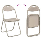 Klappstuhl 8 pcs Sand 48 x 43,5 x 81 cm Kunstleder