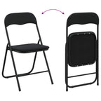 Klappstuhl 8 pcs Schwarz 48 x 44 x 78 cm Samt