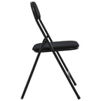 Klappstuhl 8 pcs Schwarz 48 x 44 x 78 cm Samt