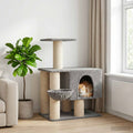 Katzennbaum mit Sisal-Kratzsäulen Hellgrau 96 cm