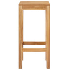 Barhocker 2 pcs Braun Massivholz Teak