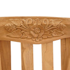 Handgefertigte Rosenbank Natur 228 x 60 x 90 cm Massivholz Teak
