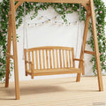 Schaukelbank Natur 114 x 61 x 61,5 cm Massivholz Teak