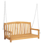Schaukelbank Natur 114 x 61 x 61,5 cm Massivholz Teak
