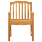Gartenstuhl 2 pcs Natur 58 x 60 x 93 cm Massivholz Teak