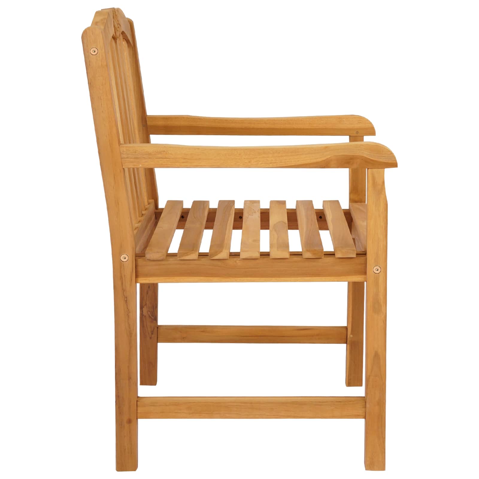 Gartenstuhl 2 pcs Natur 58 x 60 x 93 cm Massivholz Teak