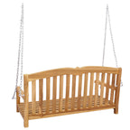 Schaukelbank Natur 114 x 60 x 60,5 cm Massivholz Teak