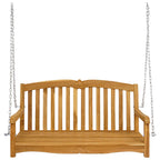 Schaukelbank Natur 114 x 60 x 60,5 cm Massivholz Teak
