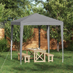 Party-Zelt 200 x 200 x 240 cm Hellgrau PE und Stahl