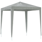Party-Zelt 200 x 200 x 240 cm Hellgrau PE und Stahl