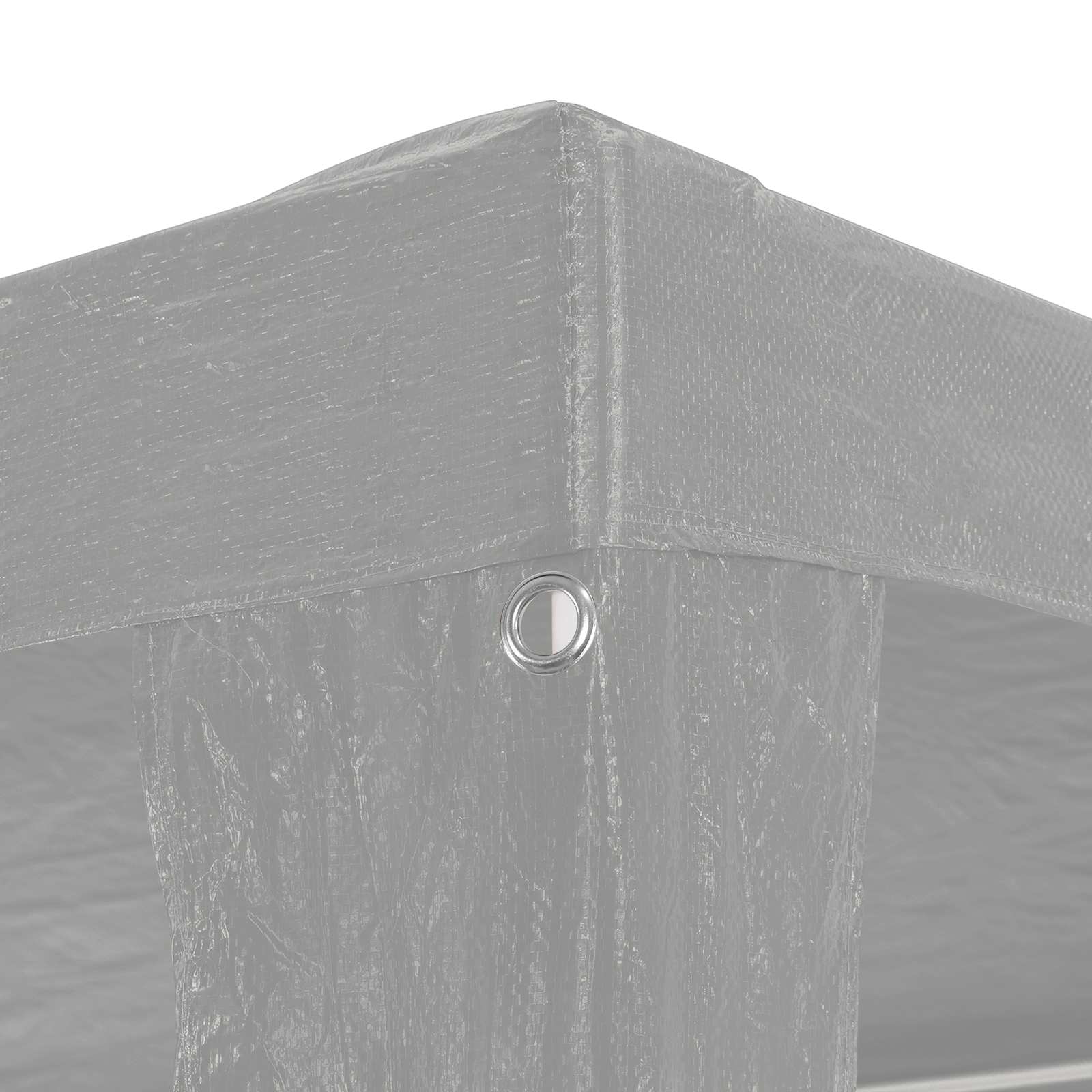 Partyzelt Hellgrau 1200 x 300 x 255 cm PE und Stahl