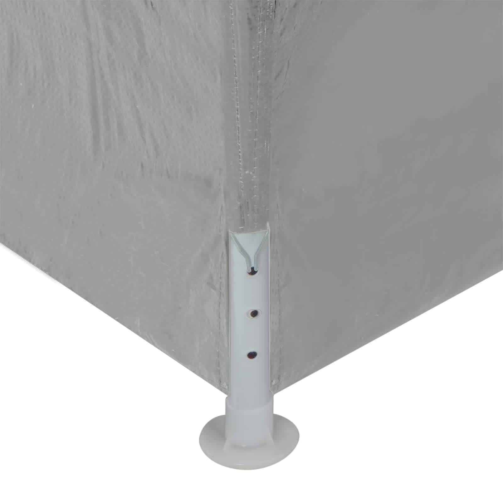 Party-Zelt 900 x 300 x 255 cm Hellgrau PE und Stahl
