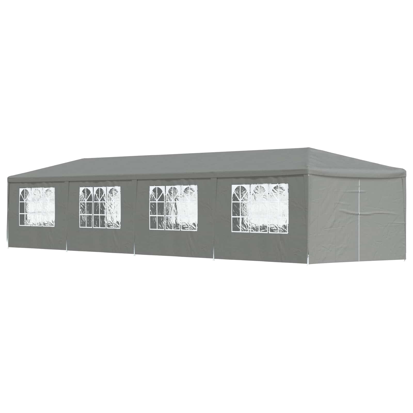 Party-Zelt 1200 x 300 x 255 cm Hellgrau PE und Stahl