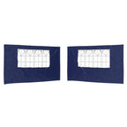 Party Zelt Seitenteil 2 pcs 400 x 195 cm Blau PE und Stahl