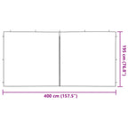 Party Zelt Seitenteil 2 pcs Grün 400 x 195 cm PE und Stahl