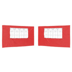 Party Zelt Seitenteil 2 pcs 400 x 195 cm Rot PE und Stahl