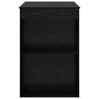 Bartisch Schwarz Eichen-Optik 102 x 70 x 103,5 cm Holzwerkstoff