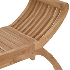 Gartenbank 2-Sitzer 126 cm Massivholz Teak Natur