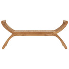 Gartenbank 2-Sitzer 126 cm Massivholz Teak Natur