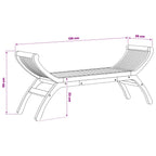 Gartenbank 2-Sitzer 126 cm Massivholz Teak Natur