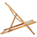 Liegestuhl Beige Massivholz Teak