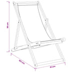 Liegestuhl Beige Massivholz Teak