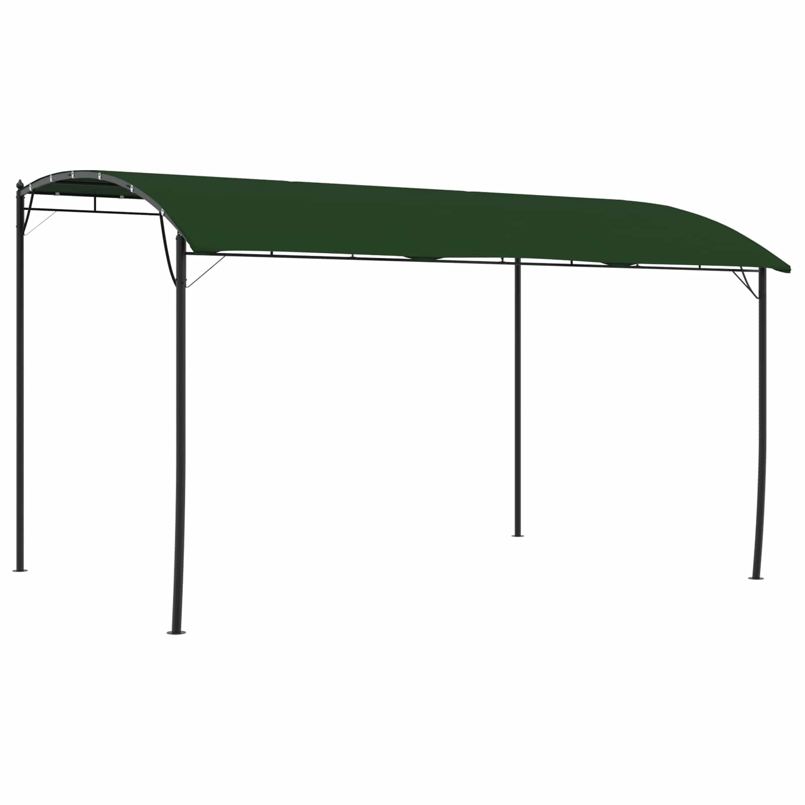Pavillon 4 x 3 x 2,55 m Grün Stoff und Aluminium 180 gsm