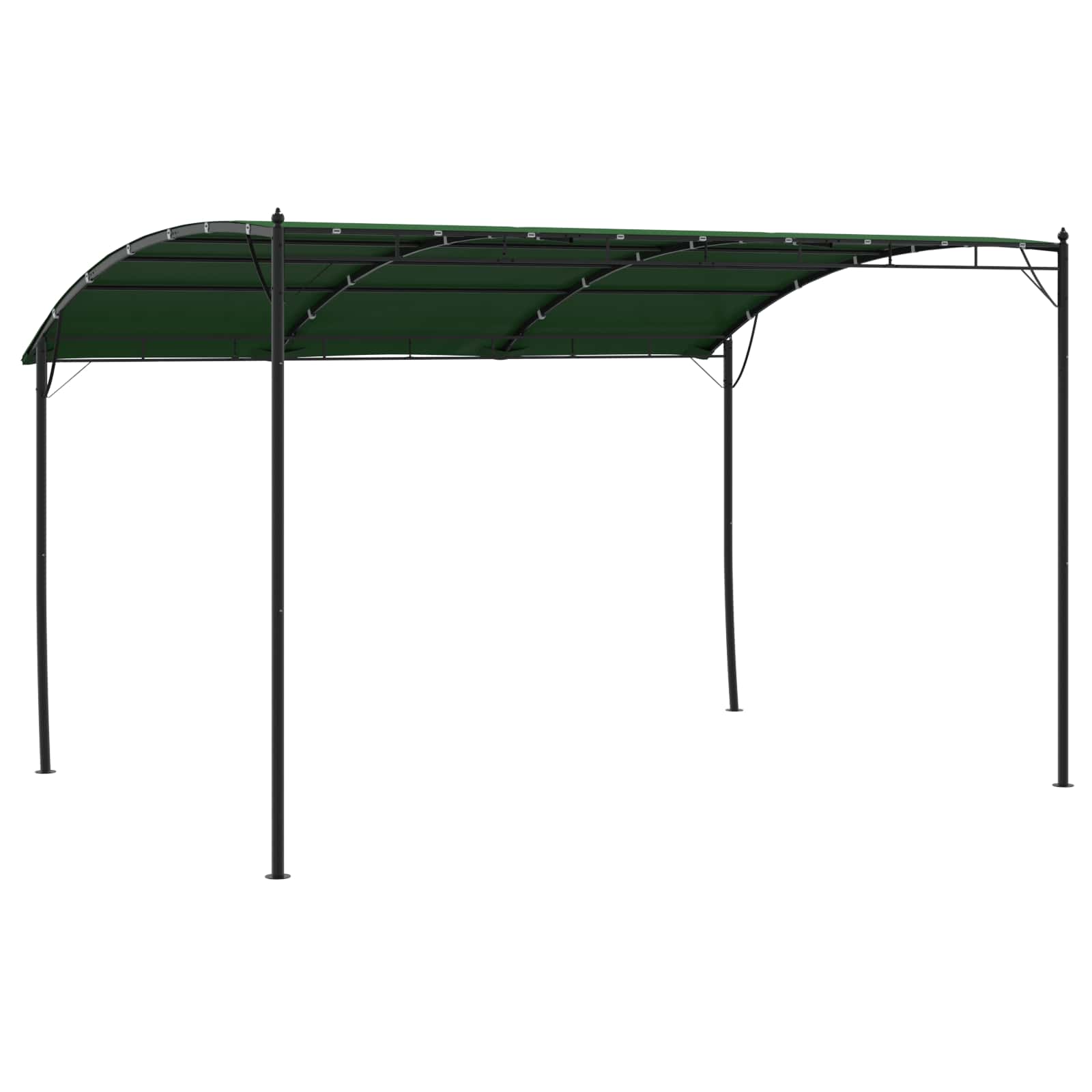 Pavillon 4 x 3 x 2,55 m Grün Stoff und Aluminium 180 gsm
