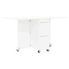 Esstisch 2 pcs 140 x 80 x 77 cm Holzwerkstoff Weiß Rechtwinklig