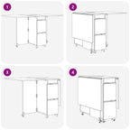 Esstisch 2 pcs 140 x 80 x 77 cm Holzwerkstoff Altholz