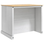 Küchentrolley 2 pcs Weiß und Honigwachs 112 x 77 x 91,5 cm