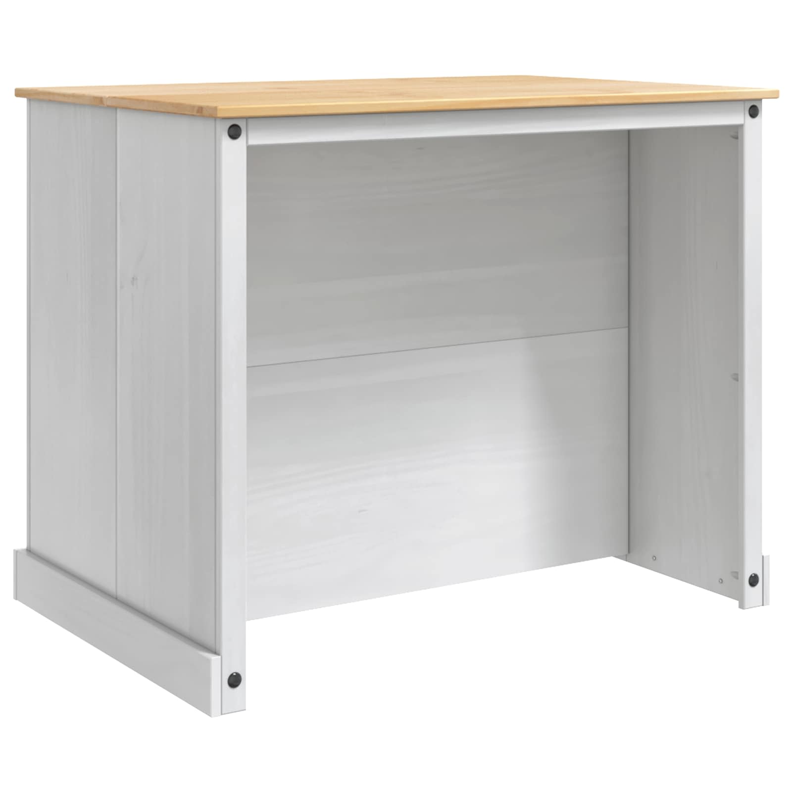 Küchentrolley 2 pcs Weiß und Honigwachs 112 x 77 x 91,5 cm