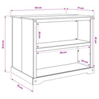 Küchentrolley 2 pcs Weiß und Honigwachs 112 x 77 x 91,5 cm